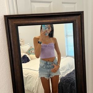 Cropped twisted tube top